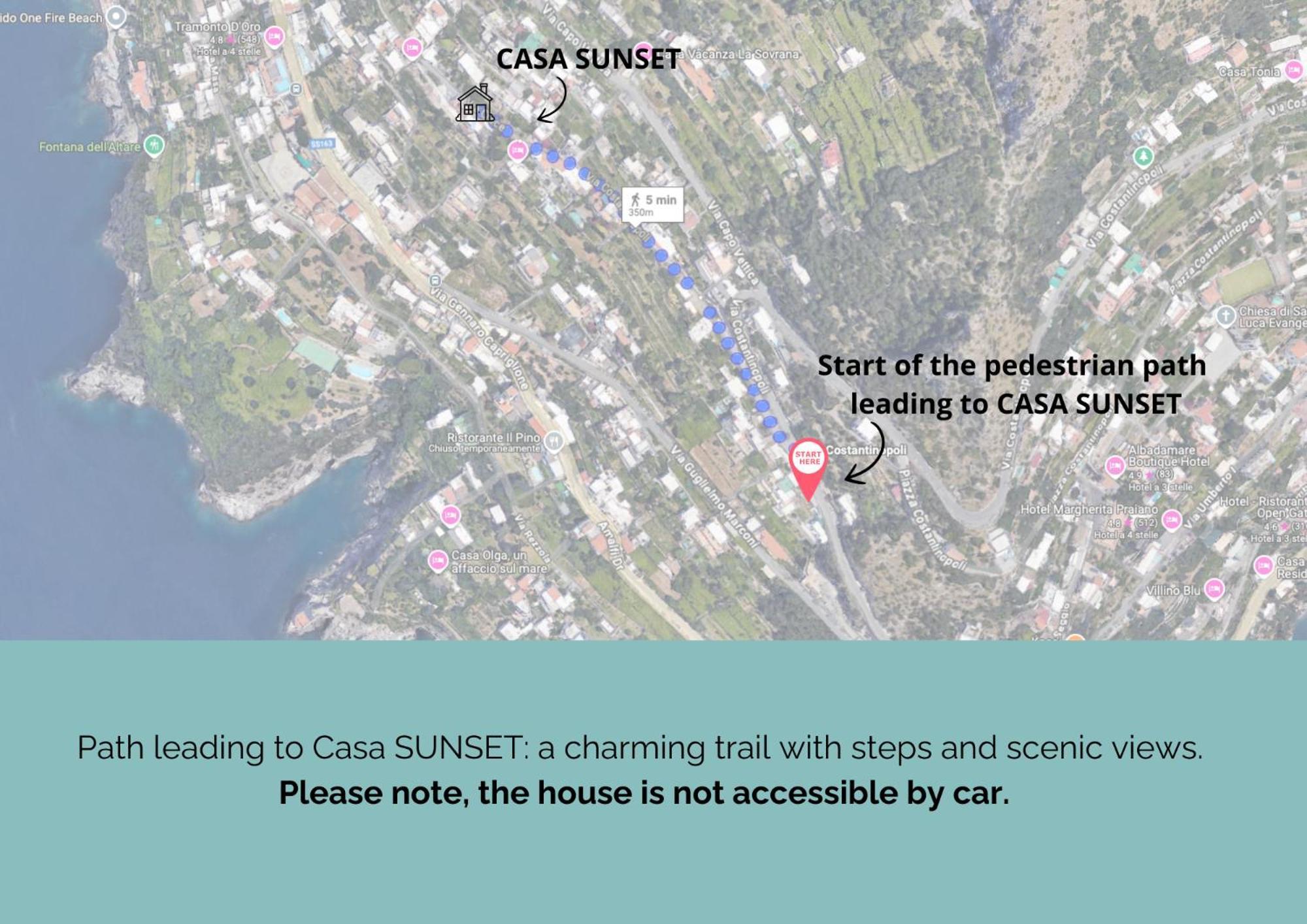 Casa Sunset, Among The Stairs Of 프라이아노 외부 사진
